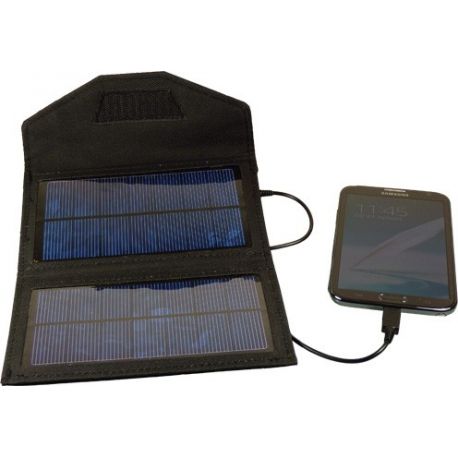 Luiheid vlam En team POWERplus Fox , compacte solar lader voor mobiele telefoon, Mp3, of  navigatie.