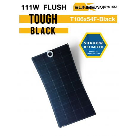 SUNBEAMsystem TOUGH 111Wp FLUSH - BLACK semi flexibel zonnepaneel